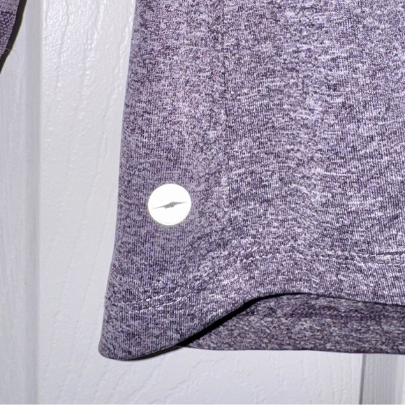 Avia Long Sleeve Performance Top With Thumbholes Purple Heather Stripes - Picture 7 of 10